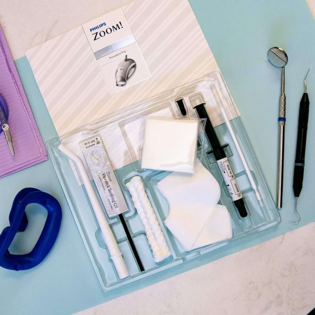 Philips Zoom! teeth whitening tools.